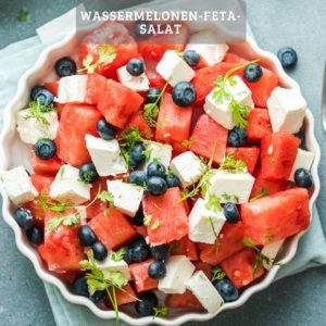 Wassermelonen-feta-salat