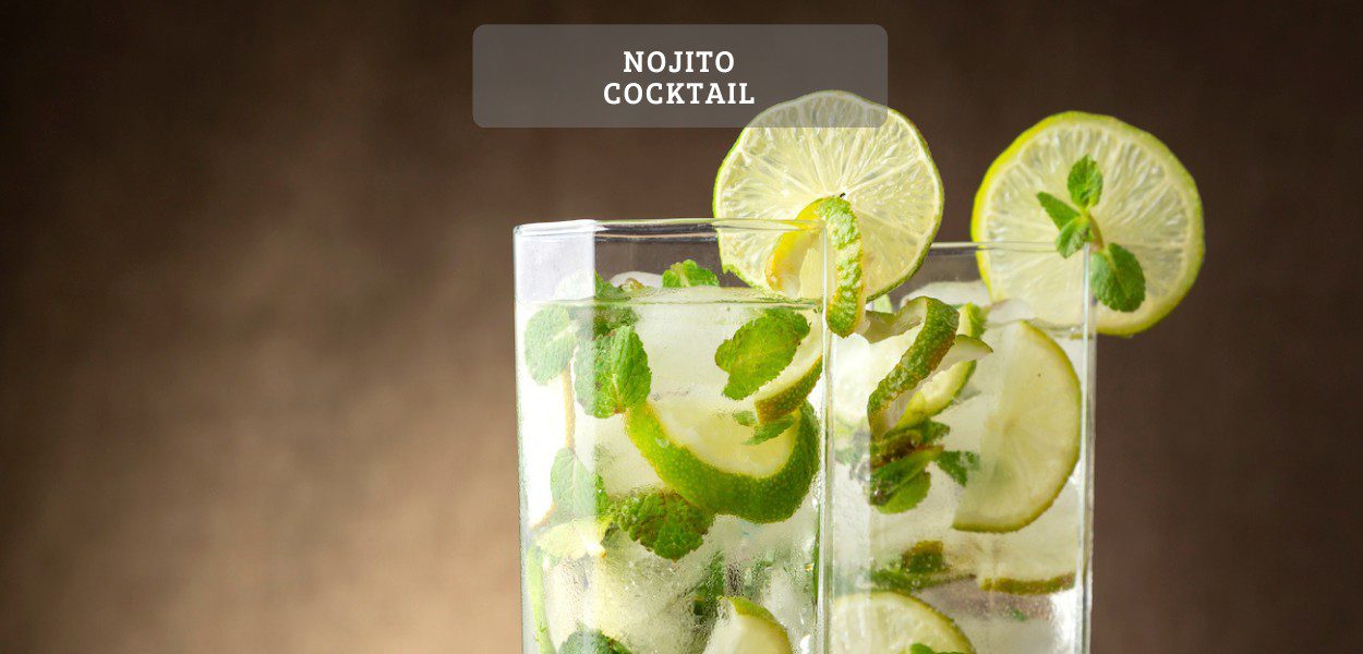 Nojito cocktail mit limette
