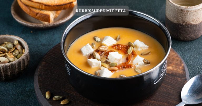 Kürbissuppe mit feta – würzig, cremig und super lecker
