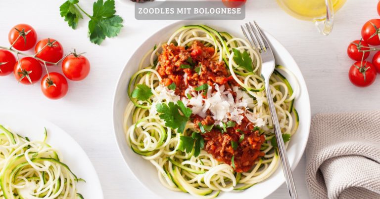 Zoodles mit bolognese – gesund und lecker