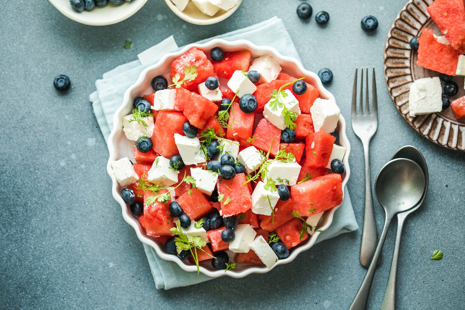 Wassermelonen-feta-salat